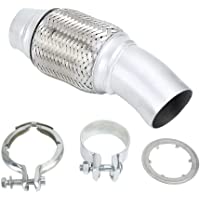 Qiilu Tubo Flexible de Escape del Coche- Tubo Flexible de Escape de Acero Inoxidable Apto para E81 E82 E87 E88 E90 E91…